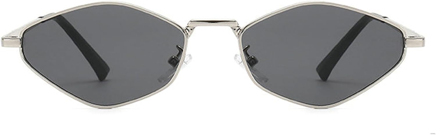 Willochra Популярные модные солнцезащитные очки в форме многоугольника и ромба для женщин, в стиле ретро-панк, модные мужские металлические очки «кошачий глаз», солнцезащитные очки UV400, Silver Black
Willochra Популярные модные солнцезащитные очки в форме многоугольника и ромба для женщин, в стиле ретро-панк, модные мужские металлические очки «кошачий глаз», солнцезащитные очки UV400, Silver Black