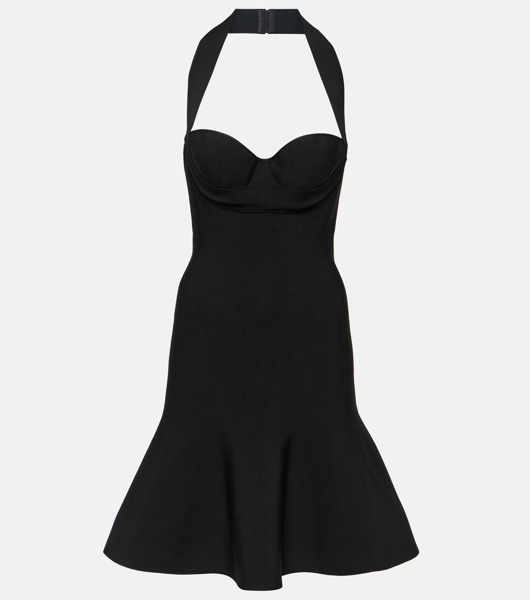 Мини-платье с халтер-воротником из рубчатой вязки Alaïa, цвет noir alaia
Мини-платье с халтер-воротником из рубчатой вязки Alaïa, цвет noir alaia