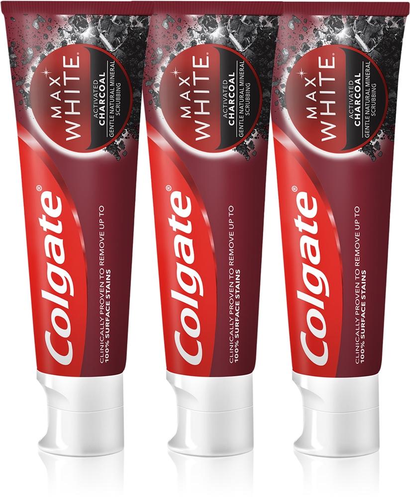 Отбеливающая зубная паста Max White с древесным углем Colgate, 3× 75 мл
Отбеливающая зубная паста Max White с древесным углем Colgate, 3× 75 мл