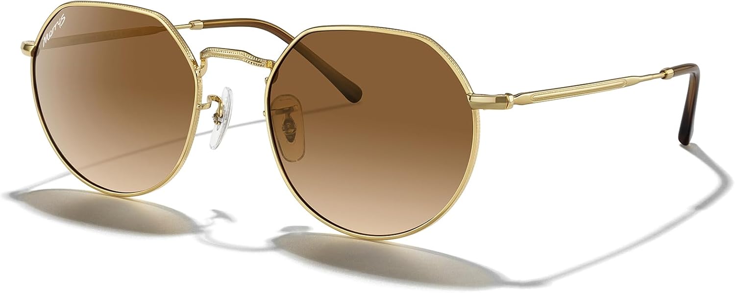 Круглые многоугольные металлические поляризованные солнцезащитные очки MERRY для женщин и мужчин, в стиле ретро, классика и винтаж, модель S6565 MERRY'S, Polished Gold Frame/Brown Gradient Lens
Круглые многоугольные металлические поляризованные солнцезащитные очки MERRY для женщин и мужчин, в стиле ретро, классика и винтаж, модель S6565 MERRY'S, Polished Gold Frame/Brown Gradient Lens