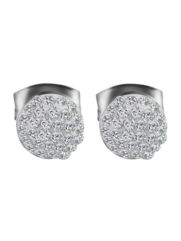 Adeliás Женские серьги - серьги-гвоздики из нержавеющей стали со стразами, серебристого цвета
Adeliás Женские серьги - серьги-гвоздики из нержавеющей стали со стразами, серебристого цвета