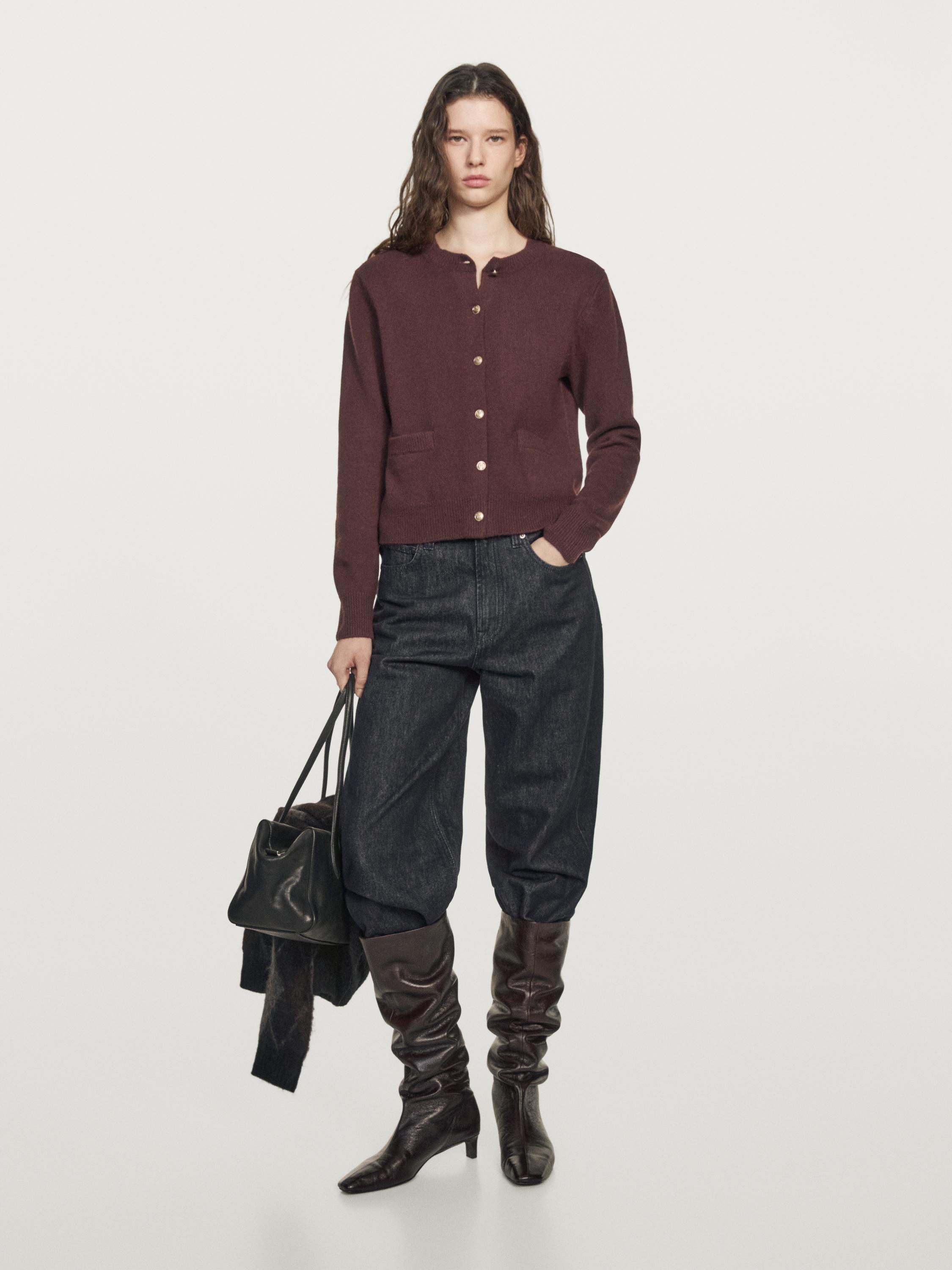 Вязаный кардиган с золотыми пуговицами Massimo Dutti, maroon
Вязаный кардиган с золотыми пуговицами Massimo Dutti, maroon
