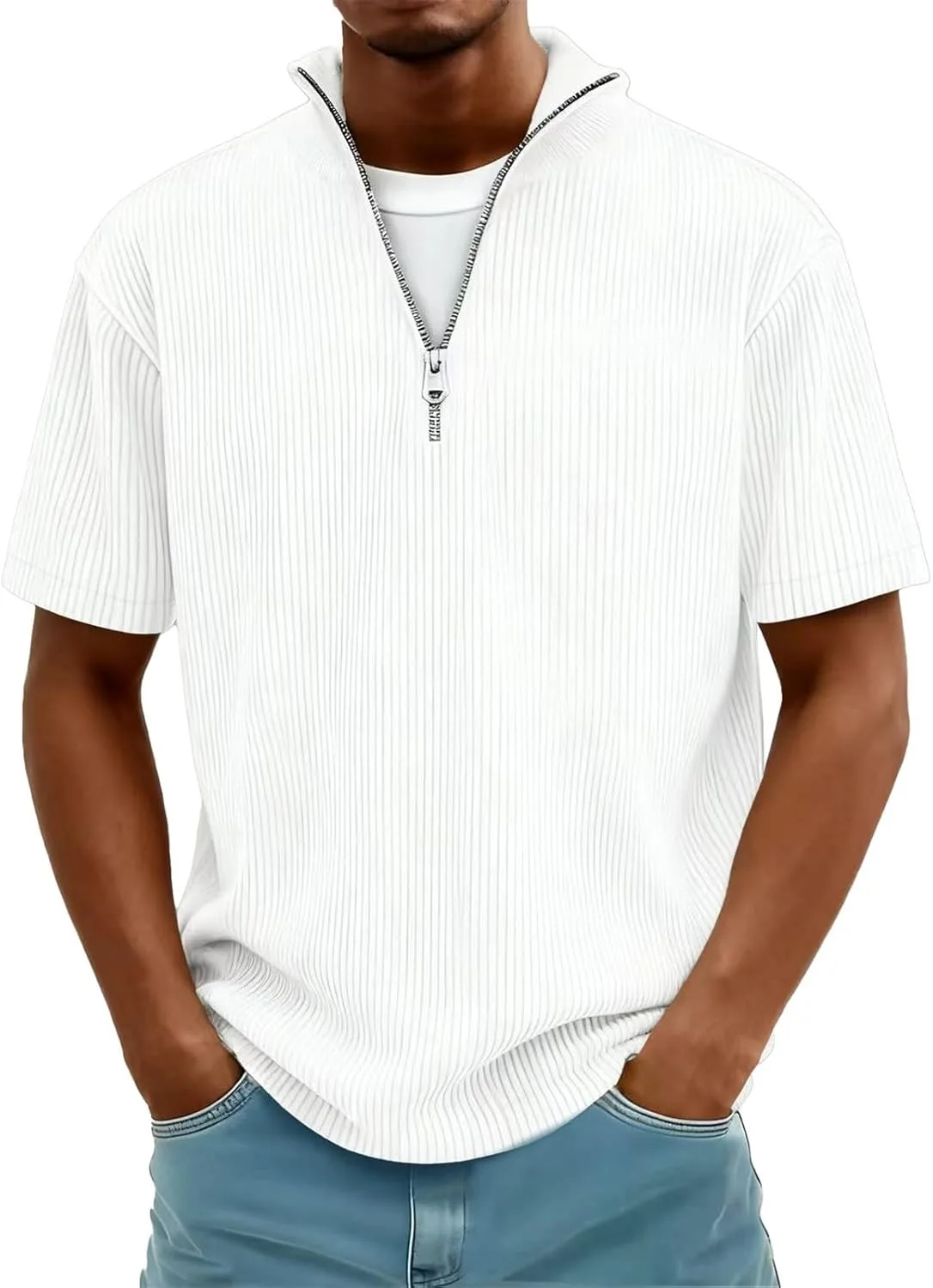 Мужская футболка с коротким рукавом и воротником-стойкой
Мужская футболка с коротким рукавом и воротником-стойкой