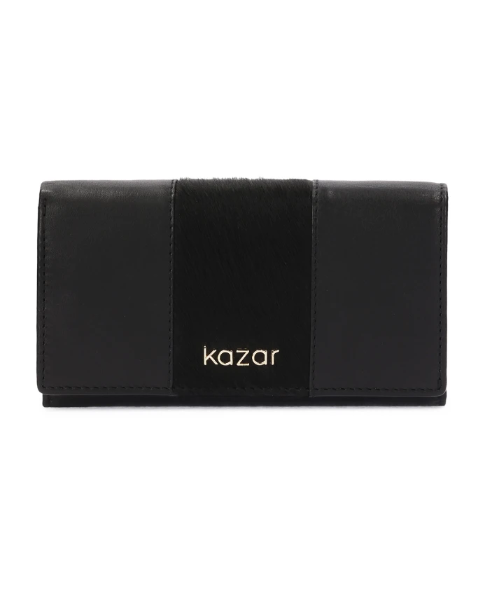 Черный кожаный кошелек с натуральным ворсом Kazar, черный
Черный кожаный кошелек с натуральным ворсом Kazar, черный