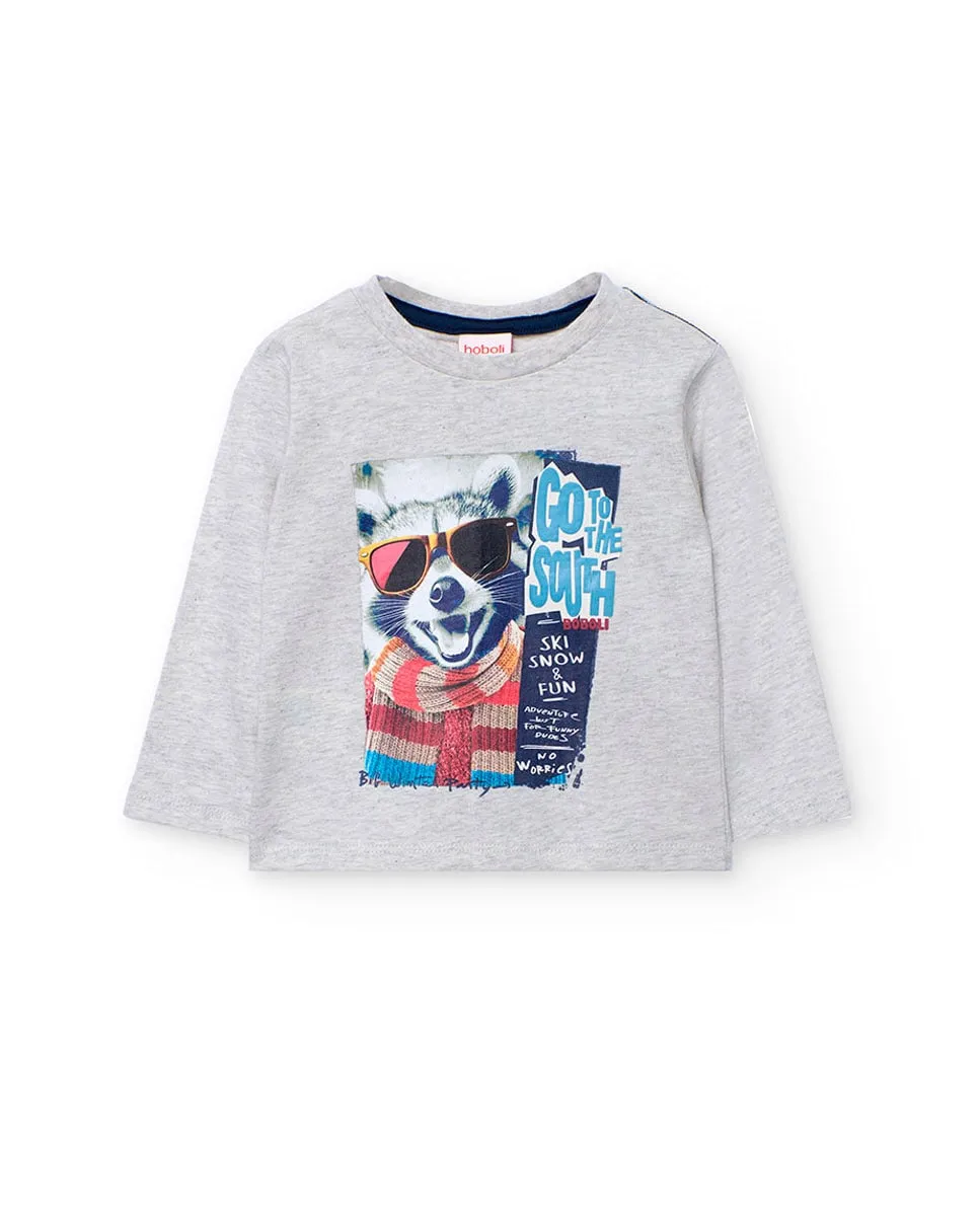 Детская футболка с круглым вырезом и длинными рукавами Boboli, светло-серый
Детская футболка с круглым вырезом и длинными рукавами Boboli, светло-серый