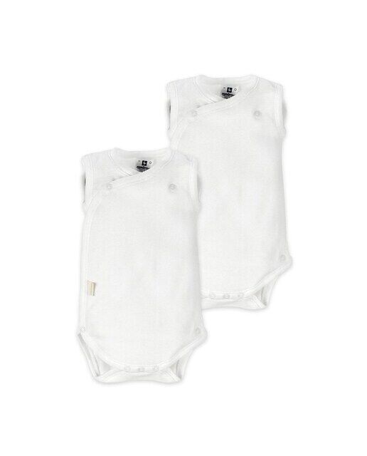 Комплект из 2 белых хлопковых детских боди без рукавов Cambrass, белый
Комплект из 2 белых хлопковых детских боди без рукавов Cambrass, белый