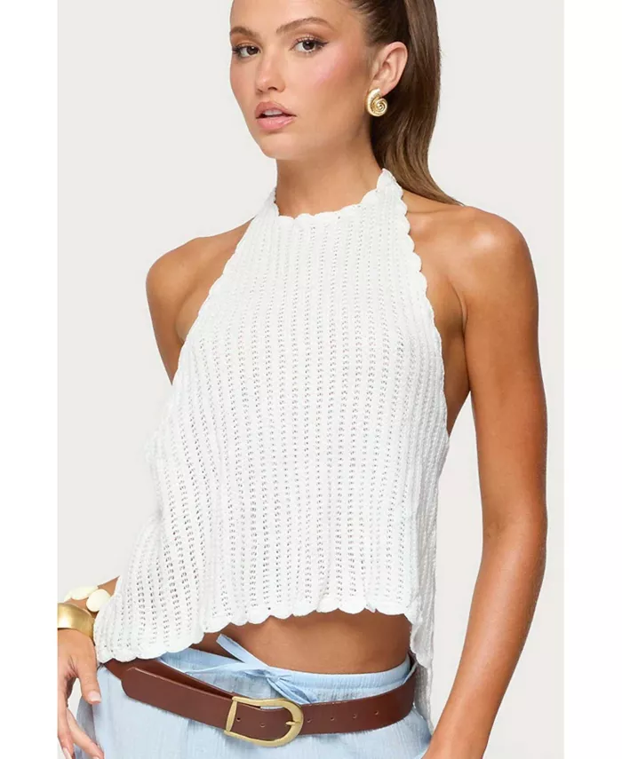 Женский топ крючком Ivey с открытой спиной и бретелькой через шею Edikted, белый
Женский топ крючком Ivey с открытой спиной и бретелькой через шею Edikted, белый