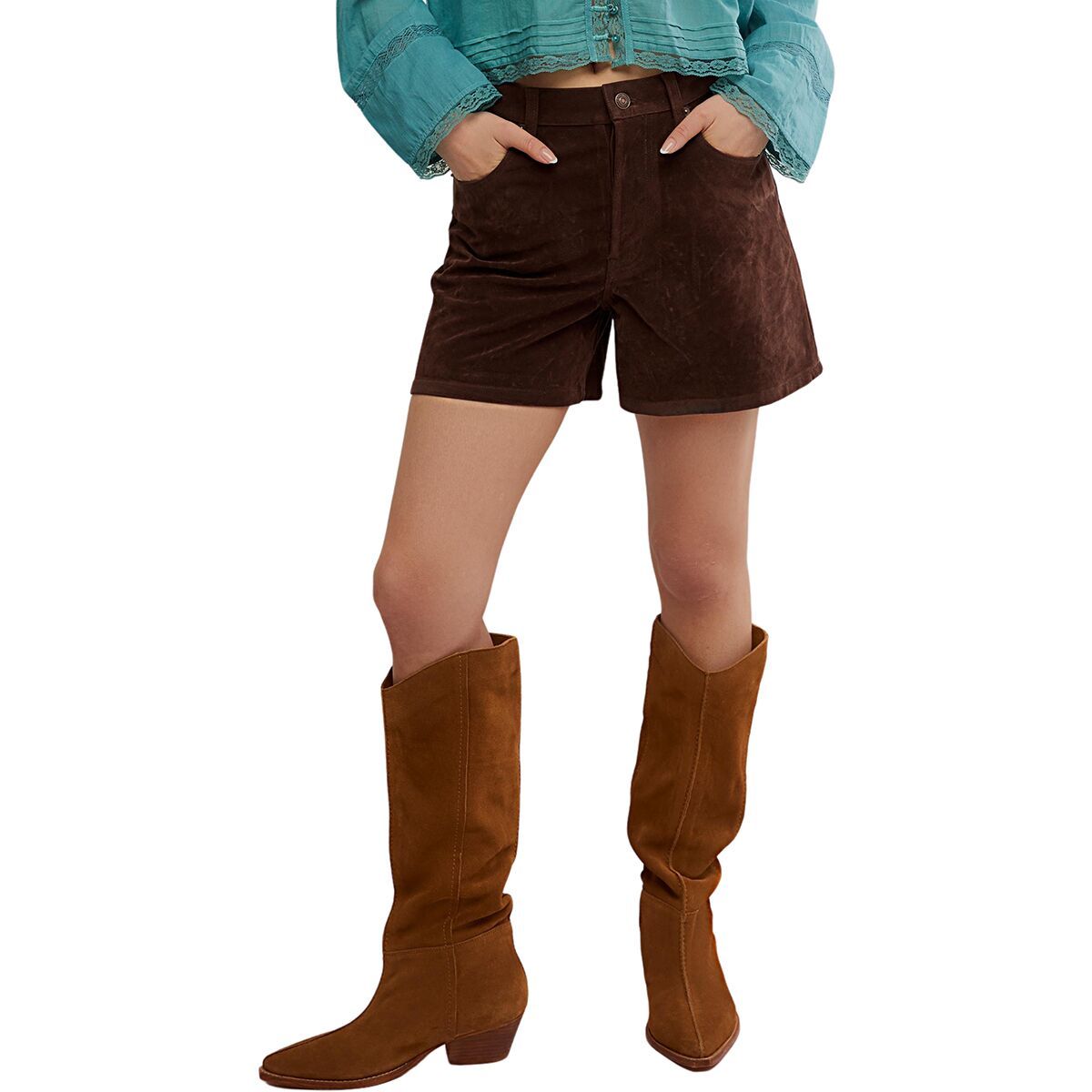 Типпи короткие из веганской замши Free People, цвет chicory coffee
Типпи короткие из веганской замши Free People, цвет chicory coffee