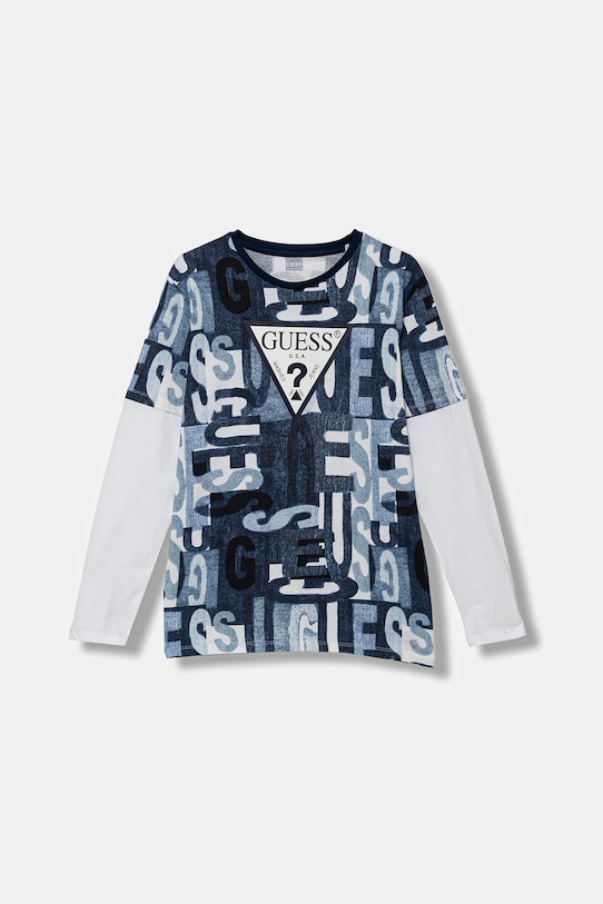 Детская хлопковая кофта с длинным рукавом Guess, синий
Детская хлопковая кофта с длинным рукавом Guess, синий