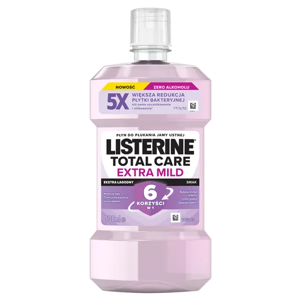 Ополаскиватель для полости рта, 500 мл Listerine Total care extra mild
Ополаскиватель для полости рта, 500 мл Listerine Total care extra mild