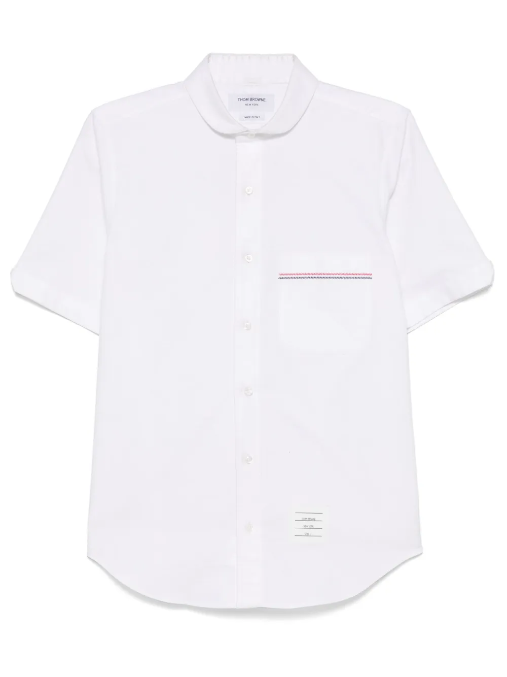 Рубашка с воротником-шалькой THOM BROWNE, белый 
Рубашка с воротником-шалькой THOM BROWNE, белый