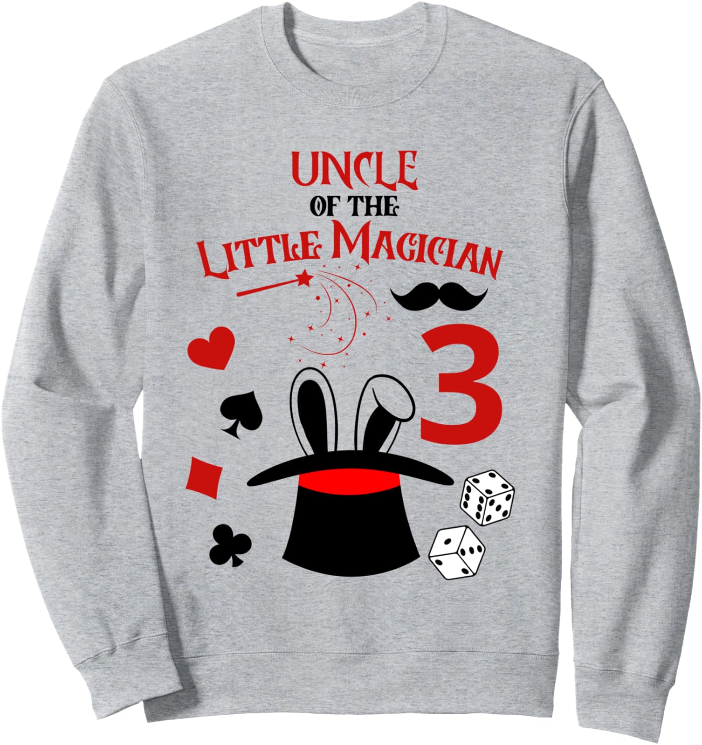 Толстовка с волшебным рисунком «Дядя-волшебник» для вечеринки в честь 3-летия Family Look Magician Magic Theme Decorations Gifts, серый
Толстовка с волшебным рисунком «Дядя-волшебник» для вечеринки в честь 3-летия Family Look Magician Magic Theme Decorations Gifts, серый