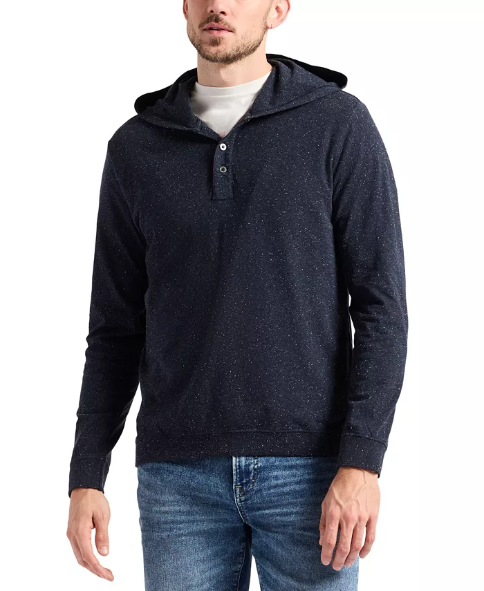 Мужская худи Kolder свободного кроя с воротником-хенли Buffalo David Bitton, синий 
Мужская худи Kolder свободного кроя с воротником-хенли Buffalo David Bitton, синий