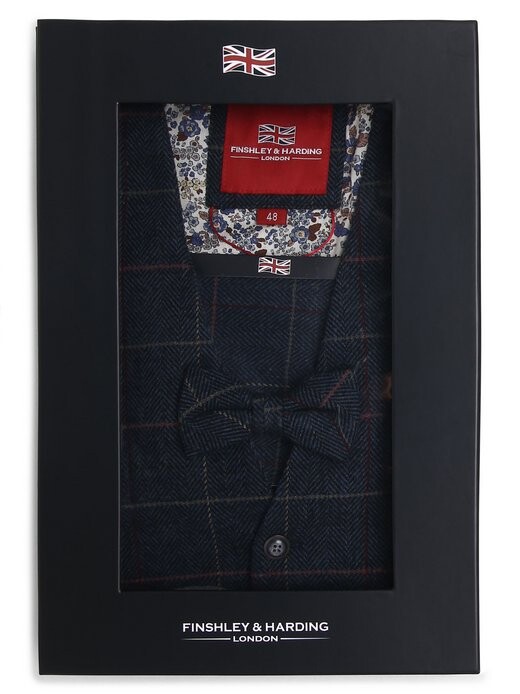 Жилет с галстуком-бабочкой и нагрудным платком Finshley & Harding London, синий
Жилет с галстуком-бабочкой и нагрудным платком Finshley & Harding London, синий