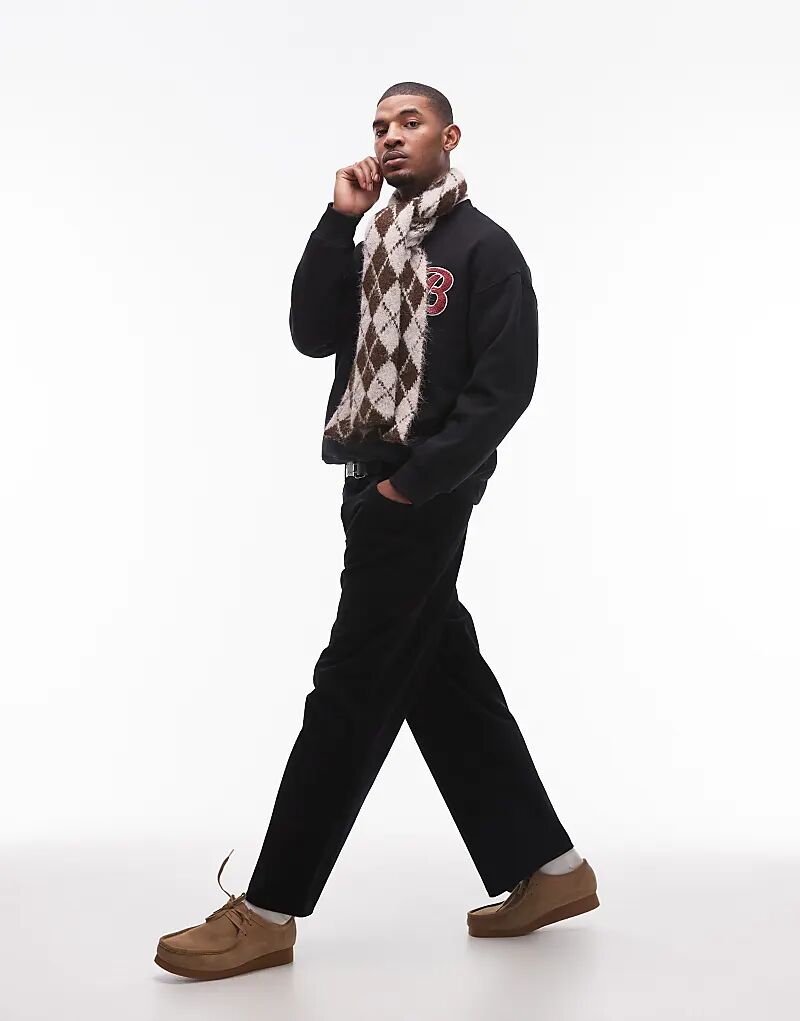 Широкие вельветовые брюки черного цвета Topman
Широкие вельветовые брюки черного цвета Topman