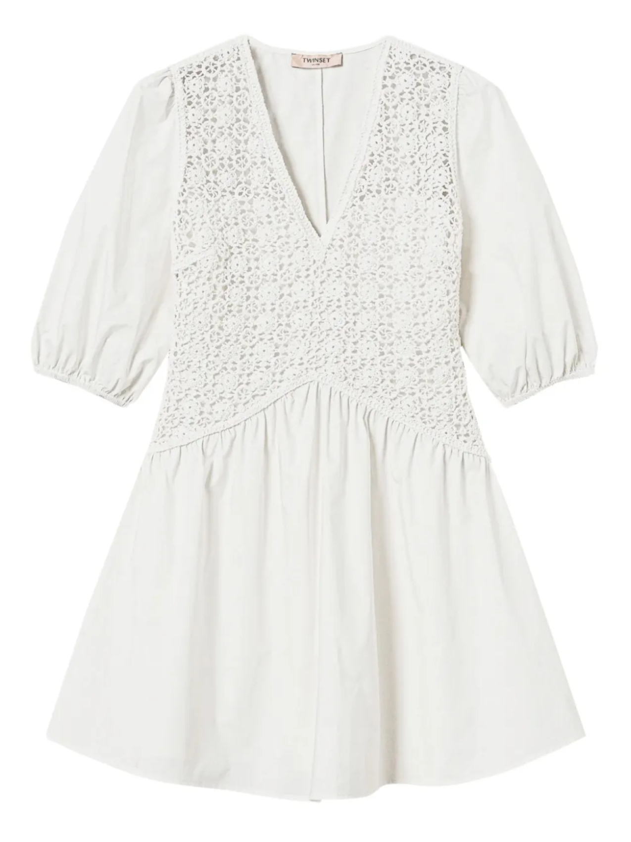 Платье TWINSET с рукавами-фонариками, связанными крючком
Платье TWINSET с рукавами-фонариками, связанными крючком