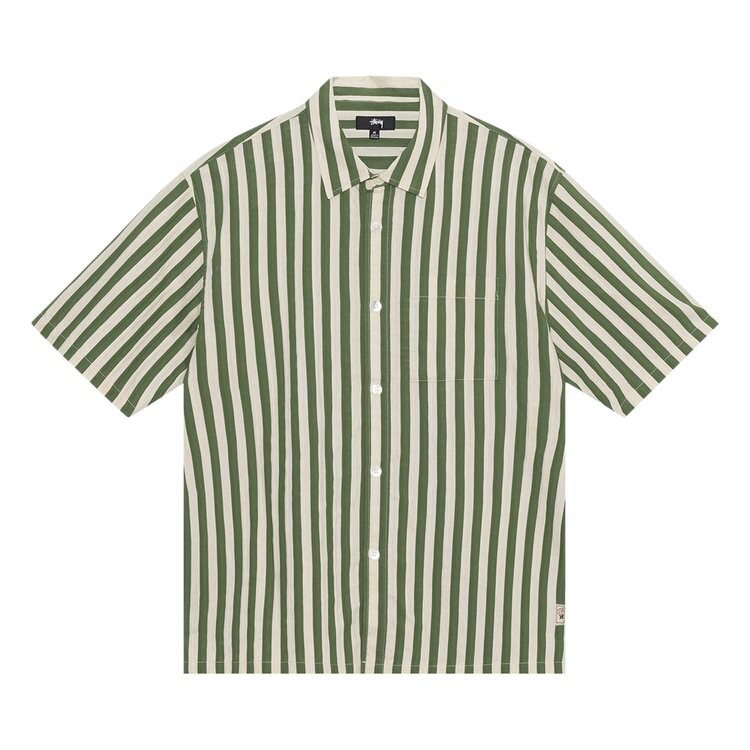 Рубашка Stussy Striped Boxy Flat Hem Shirt, зеленый
Рубашка Stussy Striped Boxy Flat Hem Shirt, зеленый