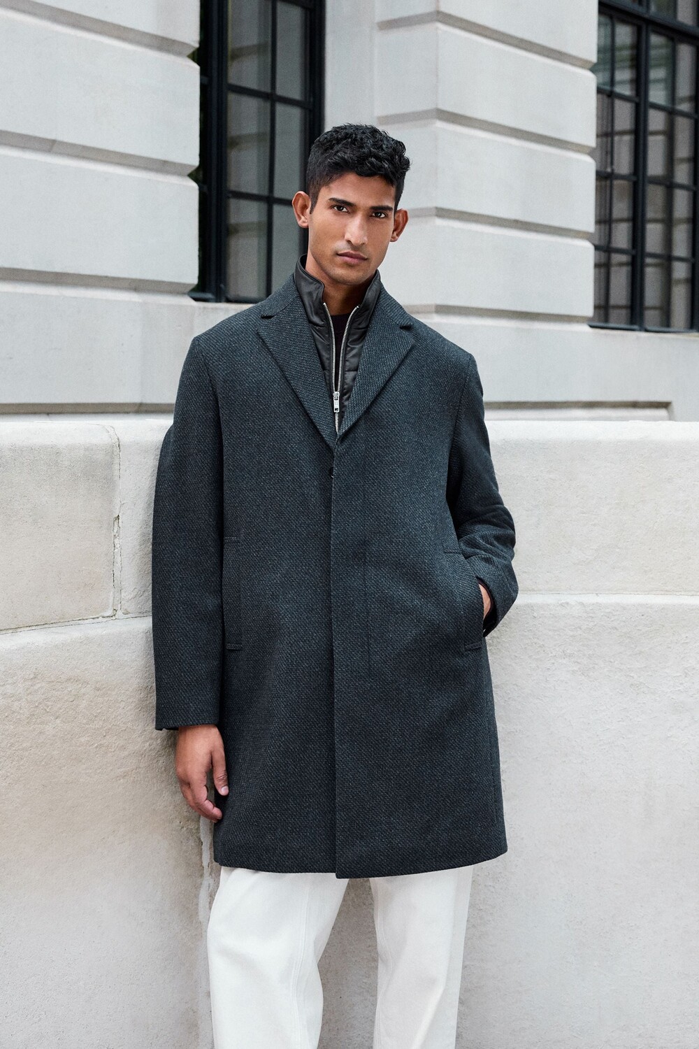 Пальто жилет из шерстяной смеси с наполнителем Next, синий
Пальто жилет из шерстяной смеси с наполнителем Next, синий