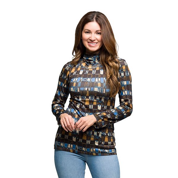 Женский топ с длинными рукавами и воротником-стойкой с принтом 24Seven Comfort Apparel
Женский топ с длинными рукавами и воротником-стойкой с принтом 24Seven Comfort Apparel