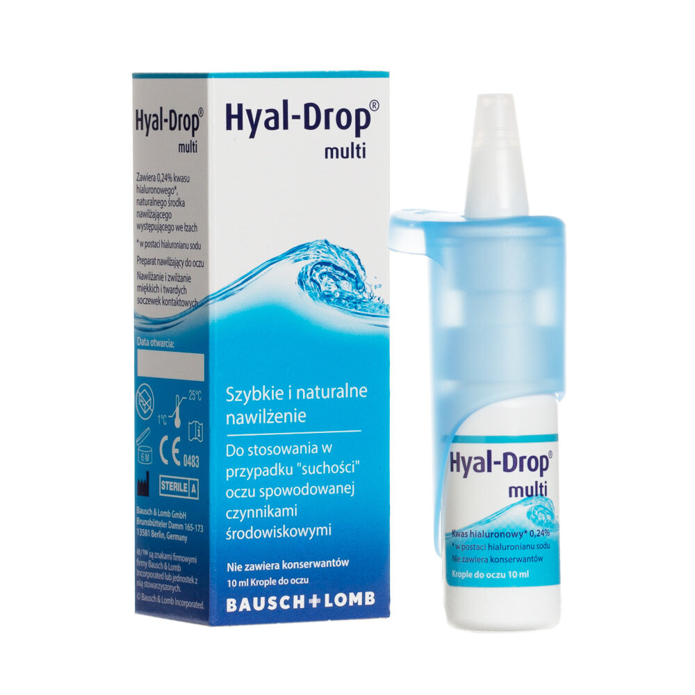 Bausch Lomb, Hyal-Drop Multi, капли, 10 мл
Bausch Lomb, Hyal-Drop Multi, капли, 10 мл