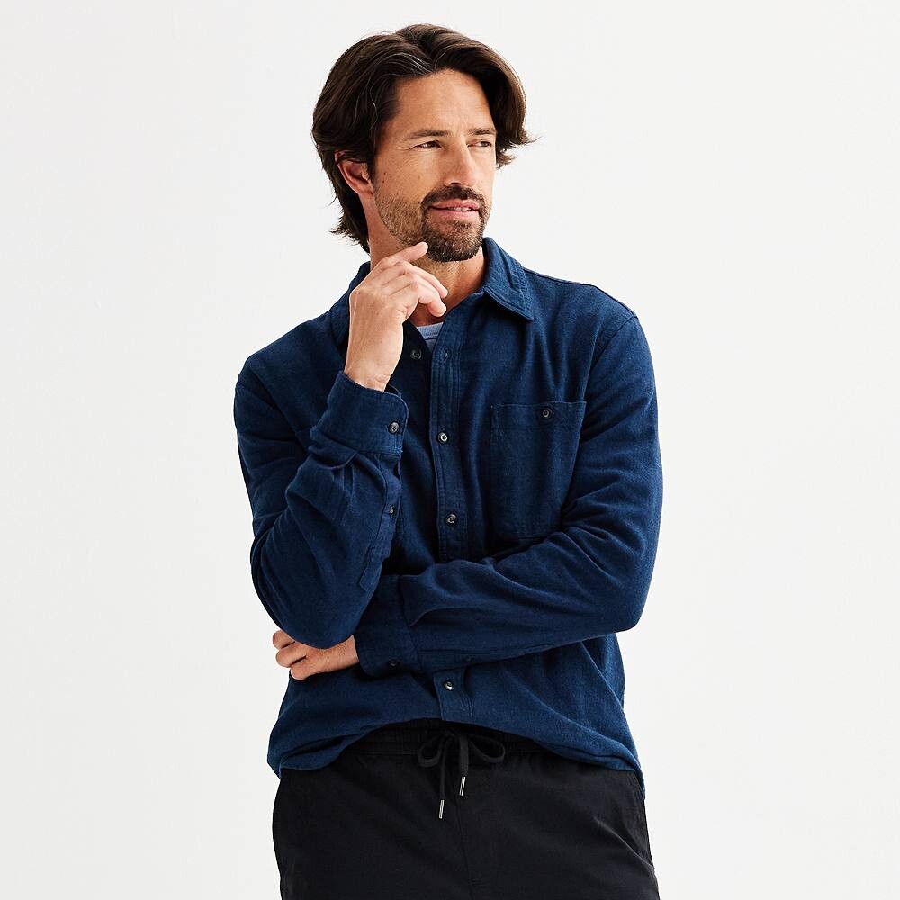 Мужская фланелевая рубашка на пуговицах Sonoma Goods For Life, темно-синий
Мужская фланелевая рубашка на пуговицах Sonoma Goods For Life, темно-синий