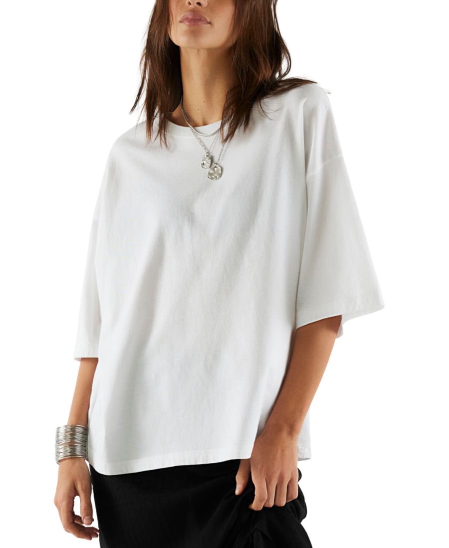 Женская футболка оверсайз с круглым вырезом Free People, White, Белый, Женская футболка оверсайз с круглым вырезом Free People, White
Женская футболка оверсайз с круглым вырезом Free People, White, Белый, Женская футболка оверсайз с круглым вырезом Free People, White