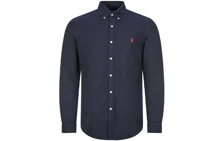 Футболка поло с вышитым логотипом Polo Ralph Lauren, морской синий 
Футболка поло с вышитым логотипом Polo Ralph Lauren, морской синий