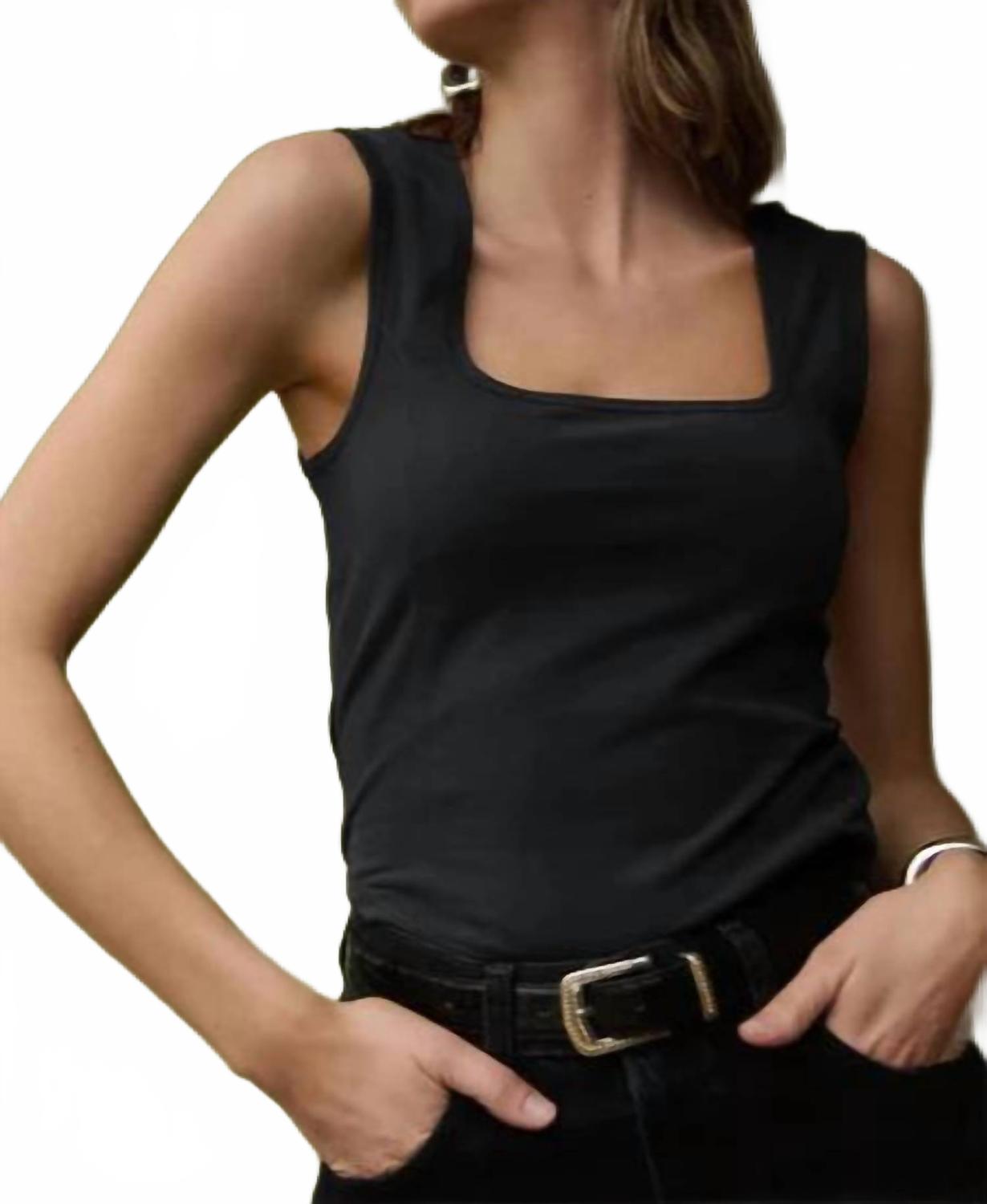 Майка Gemi с квадратным вырезом черного цвета Nation LTD
Майка Gemi с квадратным вырезом черного цвета Nation LTD