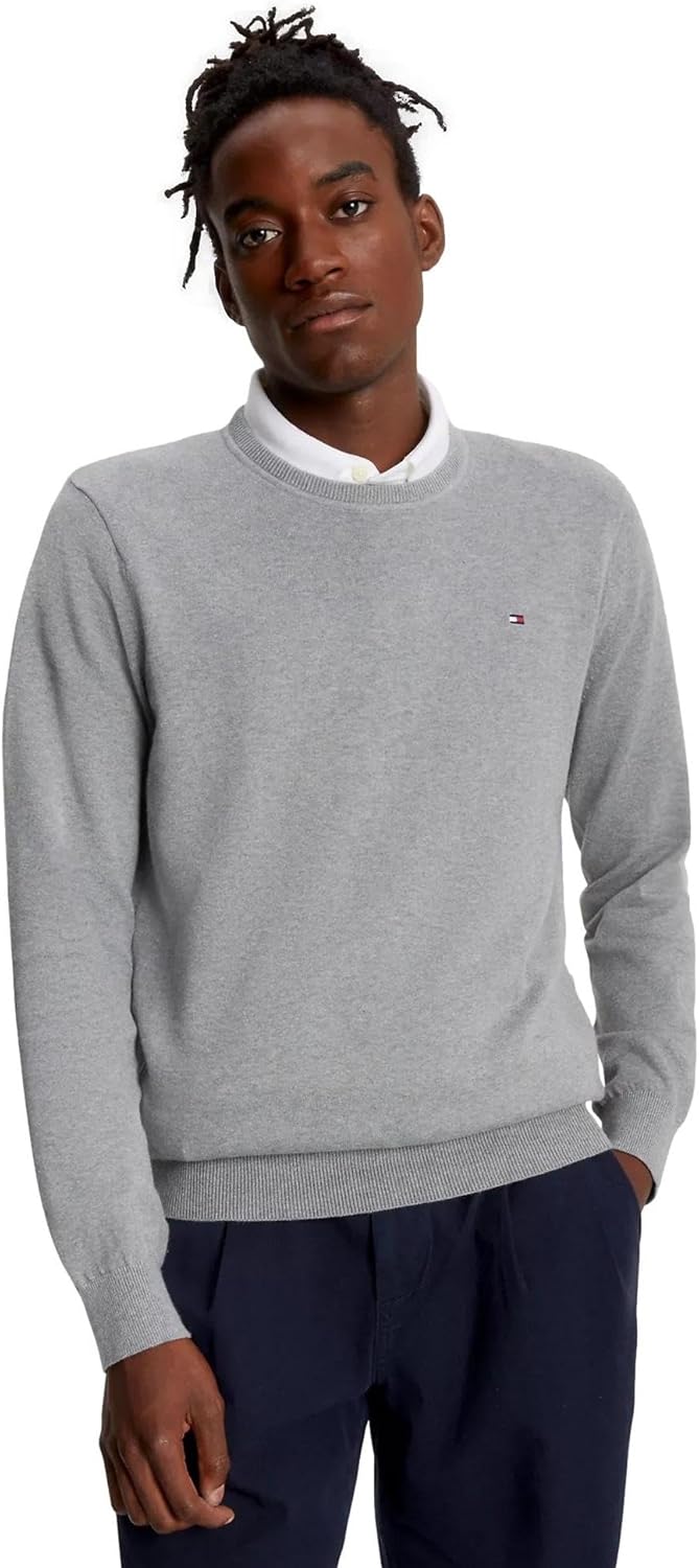 Мужской фирменный однотонный свитер с круглым вырезом TOMMY HILFIGER из коллекции 2025 года, Grey Heather.
Мужской фирменный однотонный свитер с круглым вырезом TOMMY HILFIGER из коллекции 2025 года, Grey Heather.