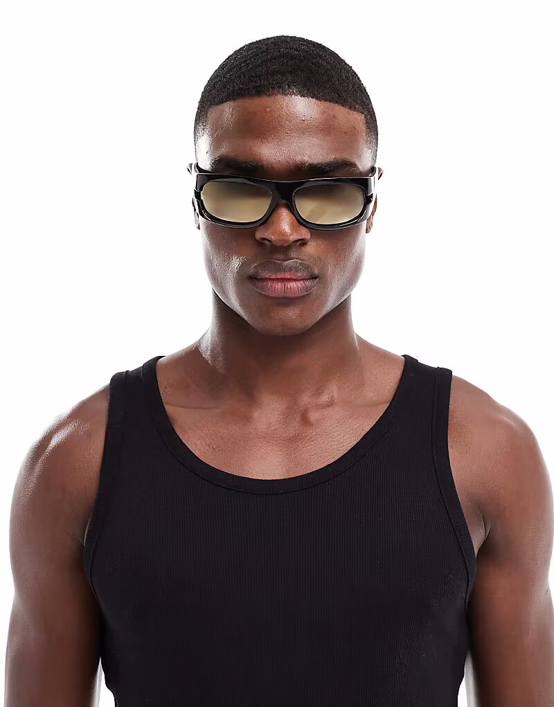 Солнцезащитные очки ASOS DESIGN Festival в черном цвете с коричневыми линзами
Солнцезащитные очки ASOS DESIGN Festival в черном цвете с коричневыми линзами