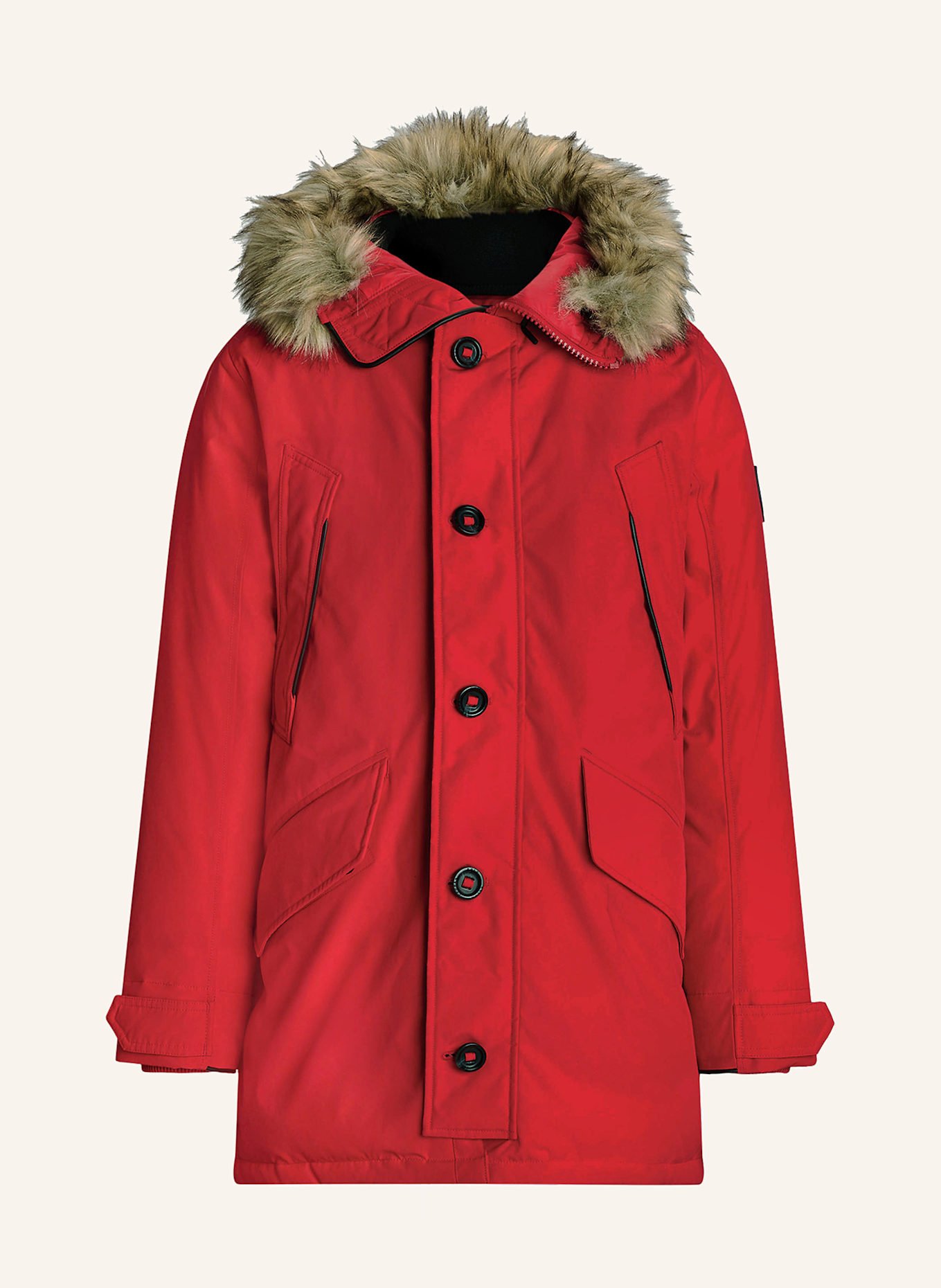 Пуховая парка со съемным искусственным мехом Polo Ralph Lauren, красный 
Пуховая парка со съемным искусственным мехом Polo Ralph Lauren, красный