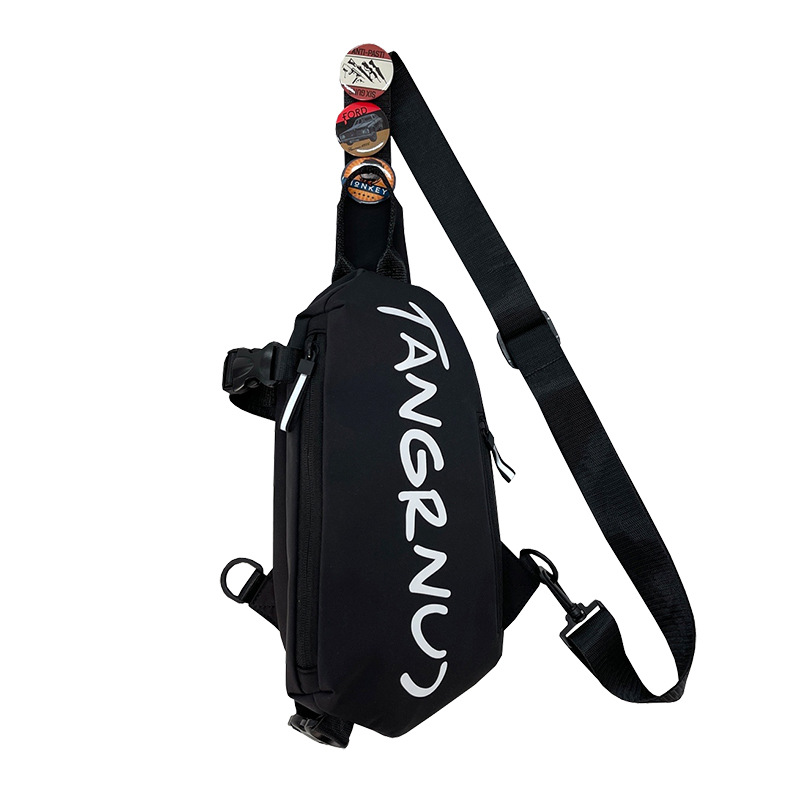 Нейлоновая слинг-сумка унисекс черно-белая Techson, 619 Black
Нейлоновая слинг-сумка унисекс черно-белая Techson, 619 Black