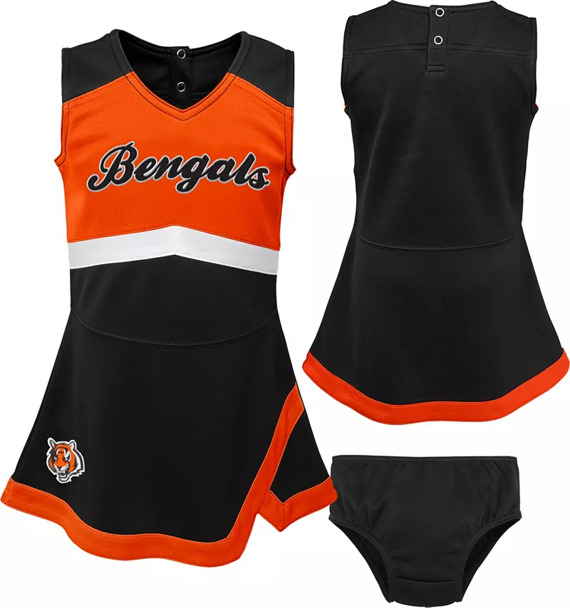 Одежда команды НФЛ для малышей, платье Cincinnati Bengals Cheer NFL Team Apparel
Одежда команды НФЛ для малышей, платье Cincinnati Bengals Cheer NFL Team Apparel