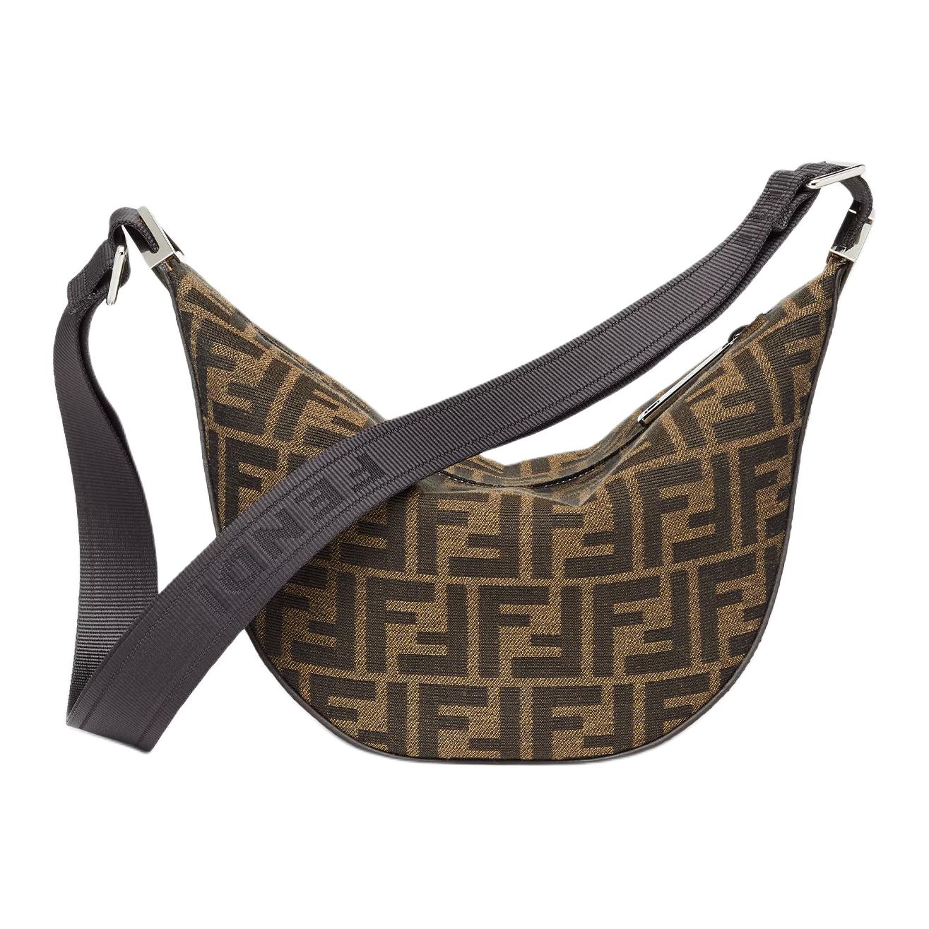 Коричневая мужская сумка через плечо из телячьей кожи с жаккардовым узором FENDI
Коричневая мужская сумка через плечо из телячьей кожи с жаккардовым узором FENDI