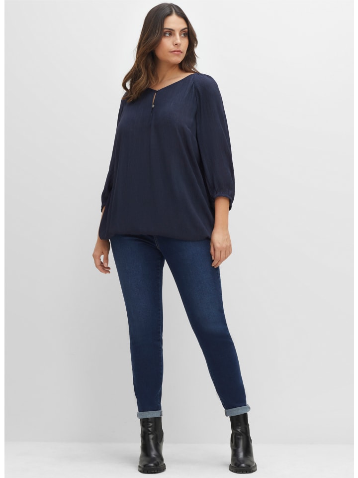 Блузка sheego, темно-синий
Блузка sheego, темно-синий