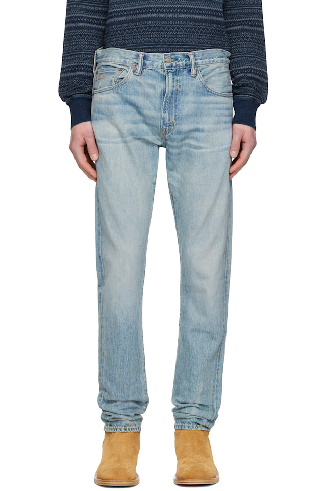 Rrl Синие джинсы с высокой талией Lawton из денима с кромкой
Rrl Синие джинсы с высокой талией Lawton из денима с кромкой