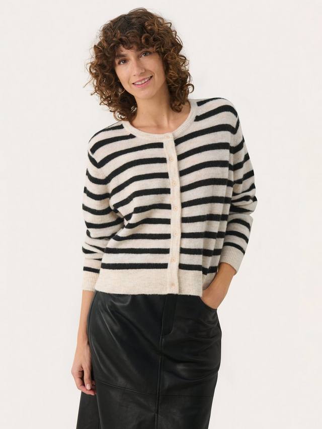Кардиган в полоску от linika Part Two, черный/разноцветный
Кардиган в полоску от linika Part Two, черный/разноцветный