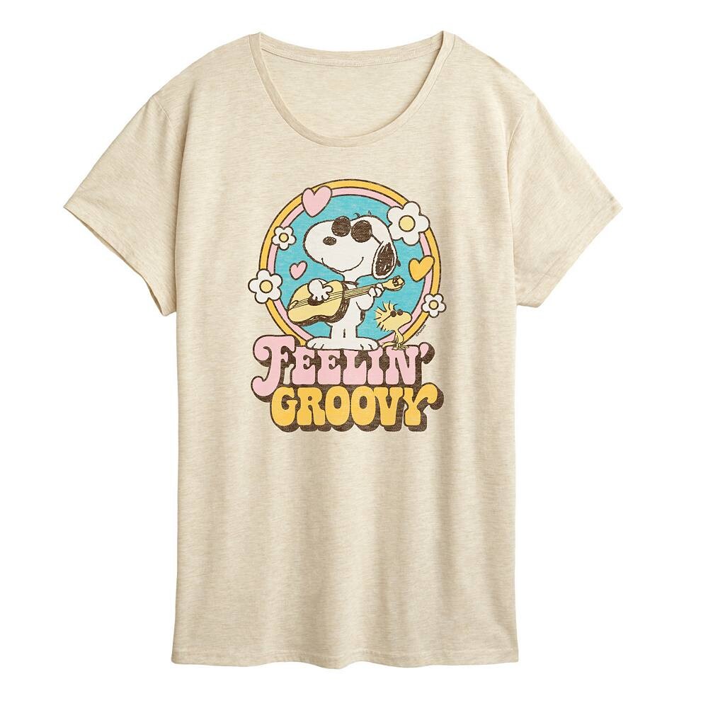 Женская футболка с рисунком Peanuts Snoopy Feelin' Groovy Licensed Character, бежевый
Женская футболка с рисунком Peanuts Snoopy Feelin' Groovy Licensed Character, бежевый