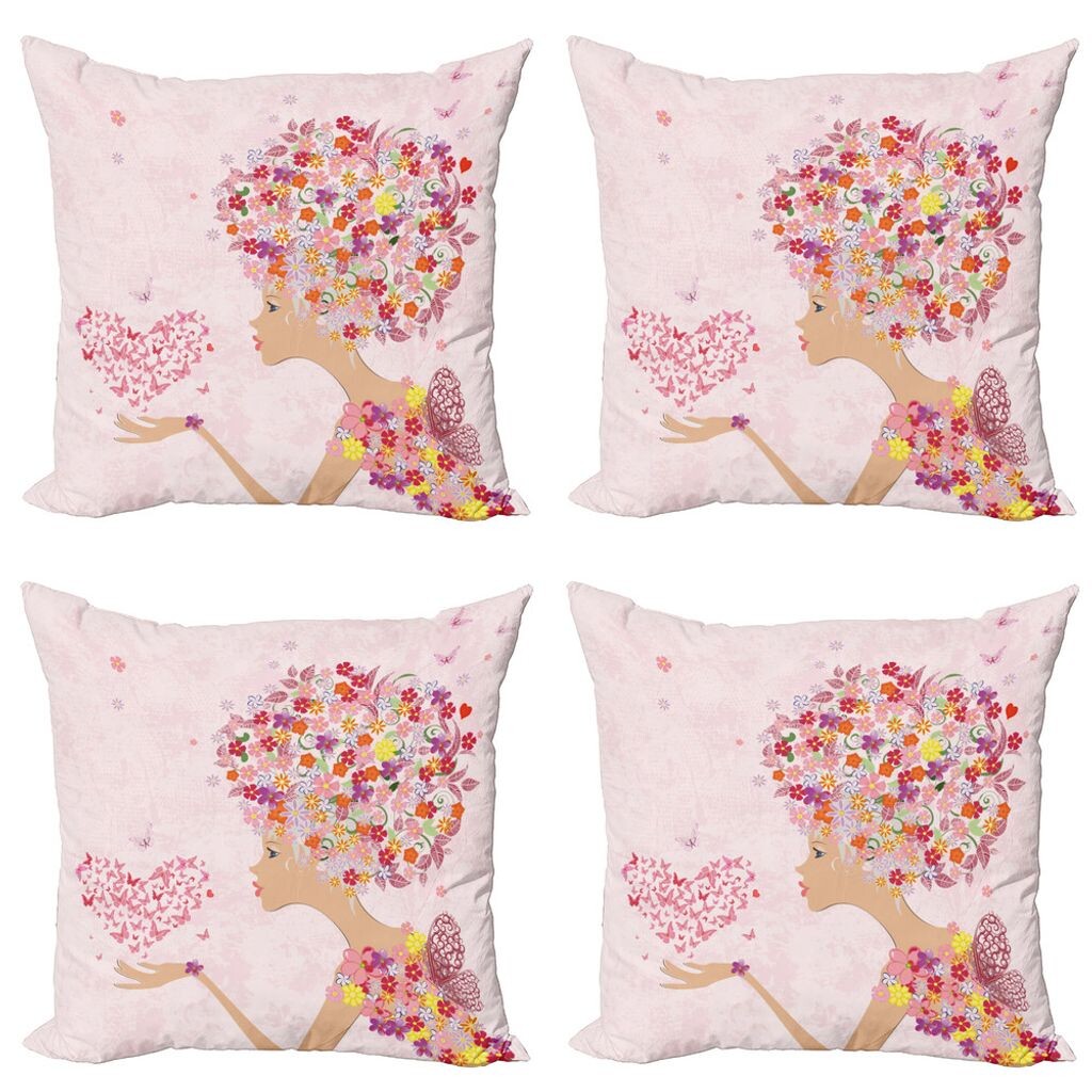 ABAKUHAUS Розовый комплект чехлов для подушек (4 предмета), Flowers Girls Butterflies, Современная двусторонняя цифровая печать, 40 см x 40 см, Многоцветный
ABAKUHAUS Розовый комплект чехлов для подушек (4 предмета), Flowers Girls Butterflies, Современная двусторонняя цифровая печать, 40 см x 40 см, Многоцветный