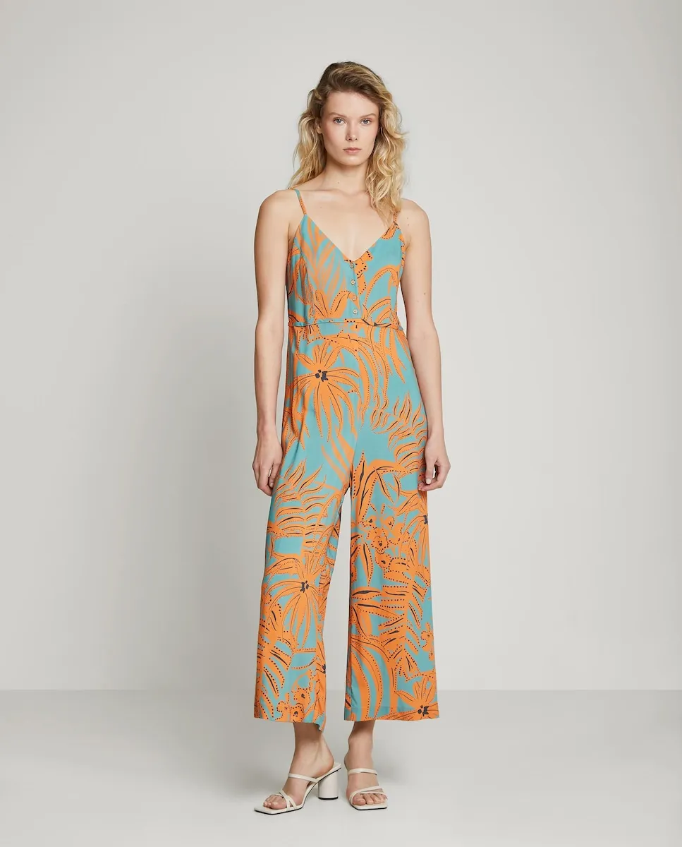 Женский комбинезон с принтом на широких бретелях Trucco, оранжевый
Женский комбинезон с принтом на широких бретелях Trucco, оранжевый