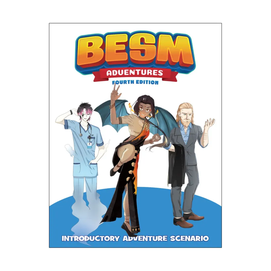 BESM Adventures #1, BESM Role Playing Games (Big Eyes, Small Mouth) 4th Edition (Dyskami Publishing), мягкая обложка
BESM Adventures #1, BESM Role Playing Games (Big Eyes, Small Mouth) 4th Edition (Dyskami Publishing), мягкая обложка