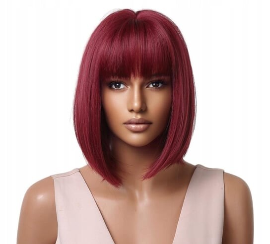 Бордовый парик, короткий боб, женские парики + шапочка, inna
Бордовый парик, короткий боб, женские парики + шапочка, inna