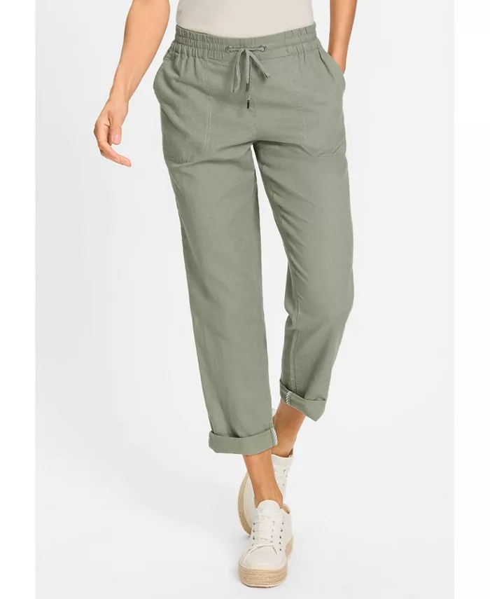 Женские брюки Lisa Fit Straight со шнурком Olsen, зеленый 
Женские брюки Lisa Fit Straight со шнурком Olsen, зеленый