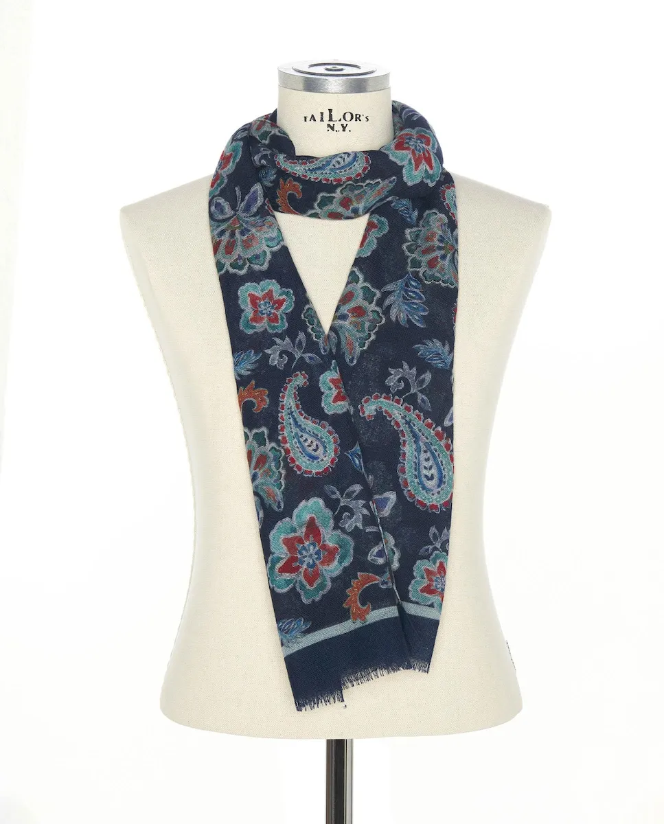 Мужской платок из шерсти с принтом Mirto, темно-синий
Мужской платок из шерсти с принтом Mirto, темно-синий