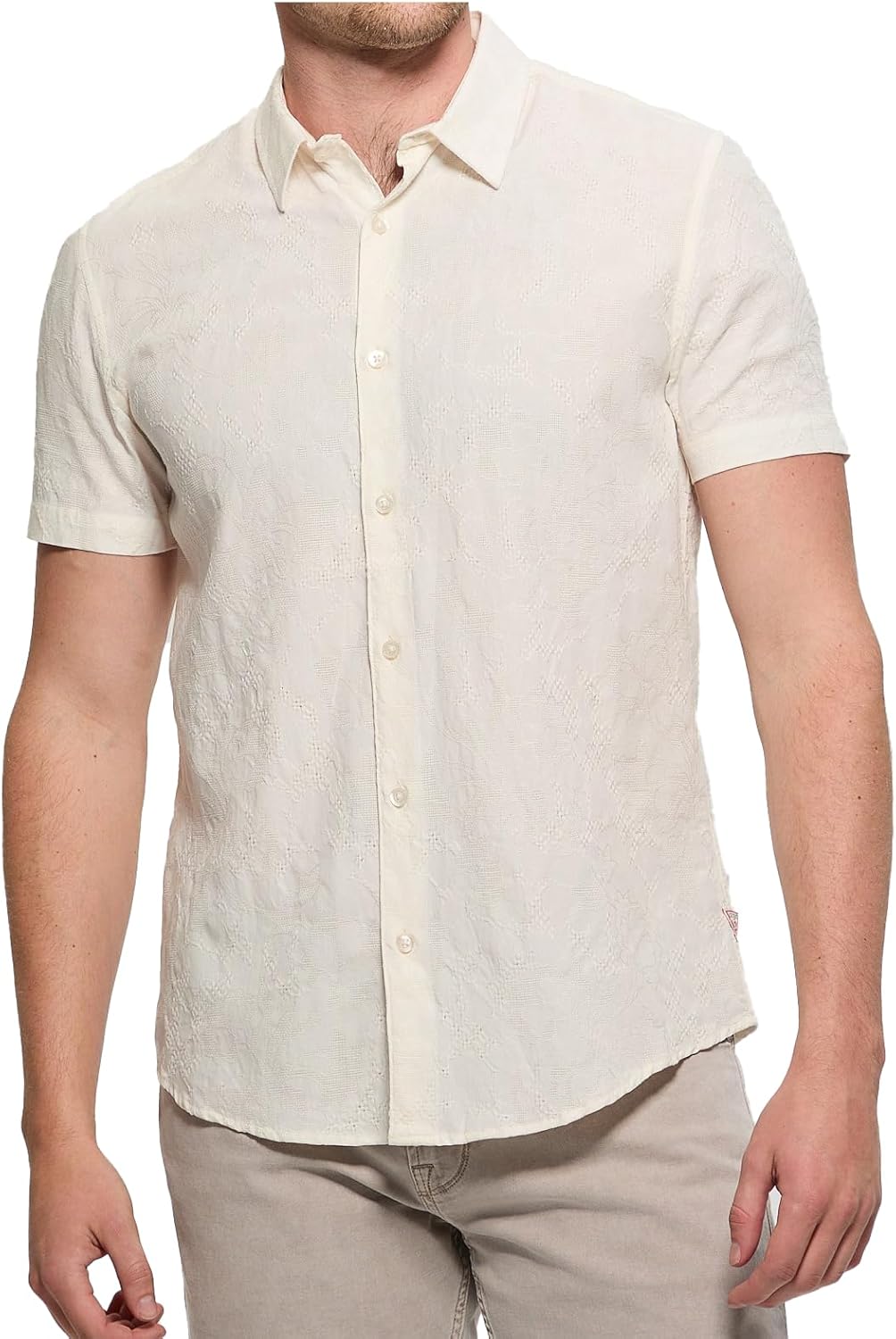 Мужская короткая рубашка с коротким рукавом Davis Jacquard от GUESS, Salt White
Мужская короткая рубашка с коротким рукавом Davis Jacquard от GUESS, Salt White