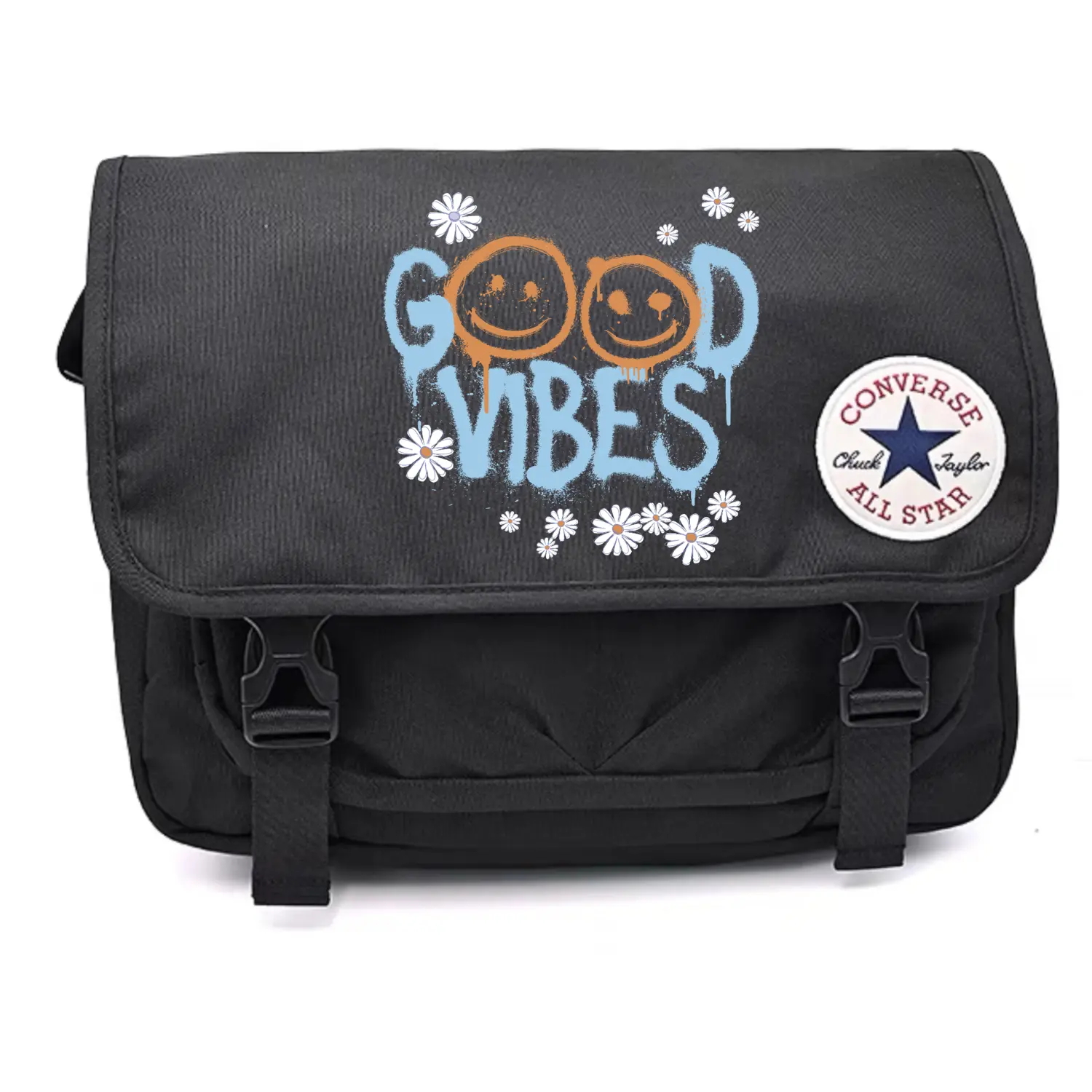 Converse Полиэстеровая сумка через плечо, наплечная сумка унисекс черная, Good
Converse Полиэстеровая сумка через плечо, наплечная сумка унисекс черная, Good