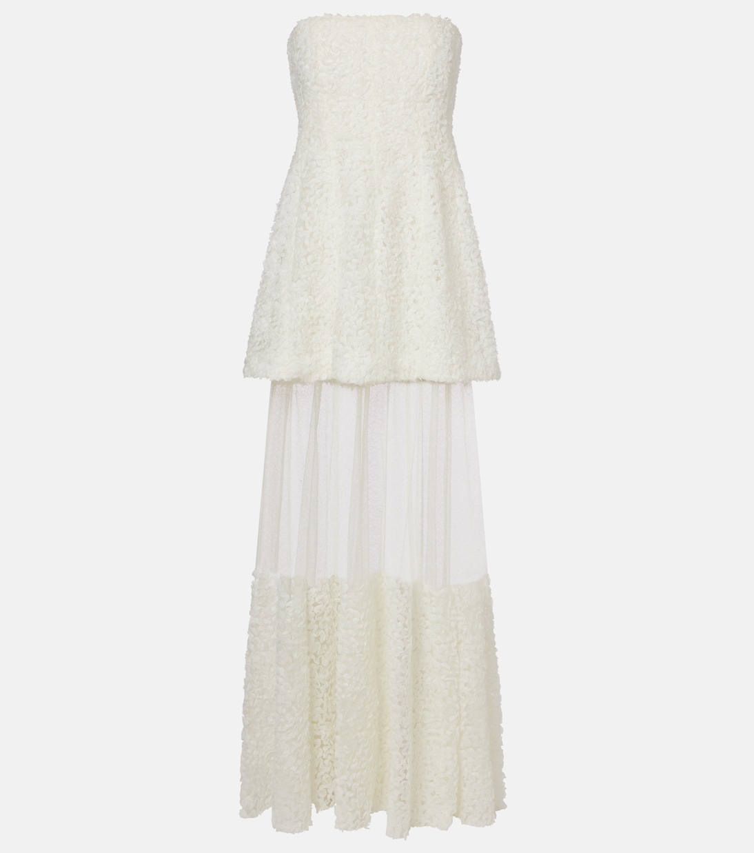 Марелла шифоновое платье-бюстье Simkhai, слоновая кость 
Марелла шифоновое платье-бюстье Simkhai, слоновая кость