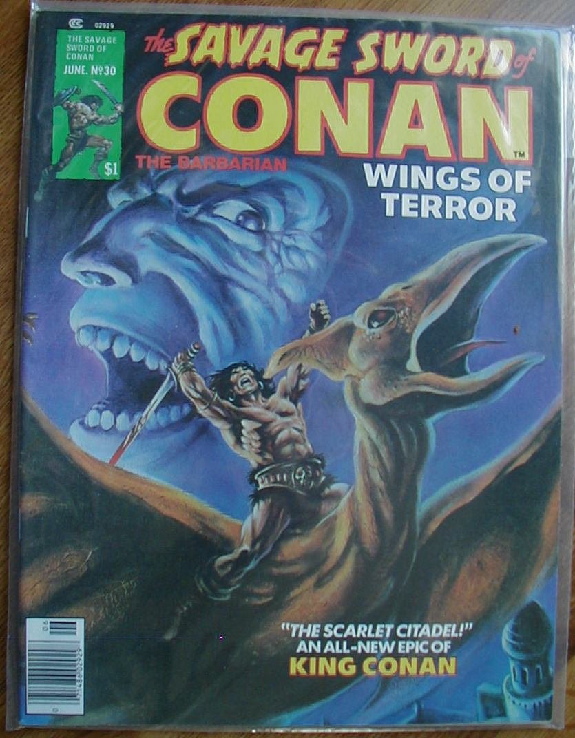 The Savage Sword of Conan the Barbarian No. 30 June, 1978 (Wings of Terror)
The Savage Sword of Conan the Barbarian No. 30 June, 1978 (Wings of Terror)