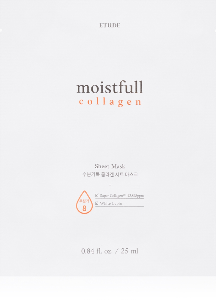 Увлажняющая текстильная маска для лица Moistfull Collagen с коллагеном Etude, 25 мл
Увлажняющая текстильная маска для лица Moistfull Collagen с коллагеном Etude, 25 мл