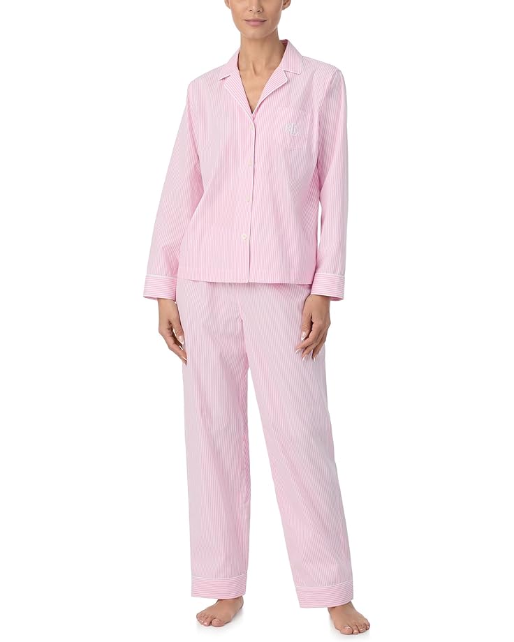 Женский пижамный комплект Lauren Ralph Lauren Cotton Woven с длинным рукавом и воротником с вырезом, Pink Stripe
Женский пижамный комплект Lauren Ralph Lauren Cotton Woven с длинным рукавом и воротником с вырезом, Pink Stripe